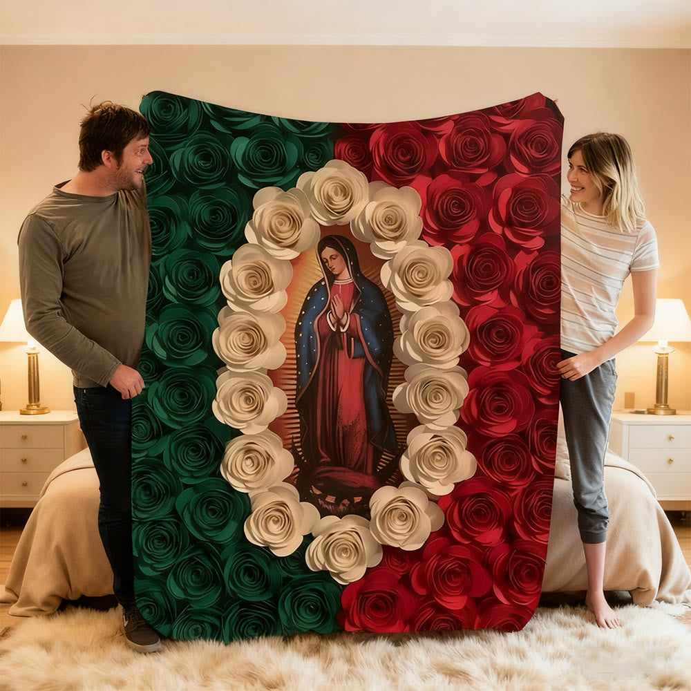 Christianartworkshop Wandteppichdecke „Heilige Muttergottes“: Ein warmer Begleiter für den täglichen Segen - image 1