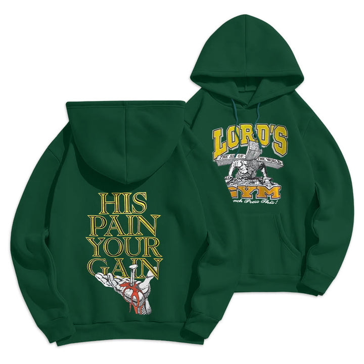 Christianartworkshop LORD’S GYM Redemption Fleecegefütterter Polyester-Hoodie - Grün - 2XL - image 6
