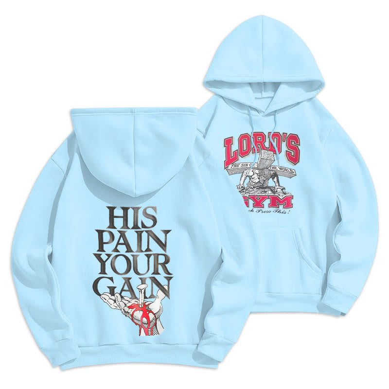 Christianartworkshop LORD’S GYM Redemption Fleecegefütterter Polyester-Hoodie - Blau - 2XL - image 0