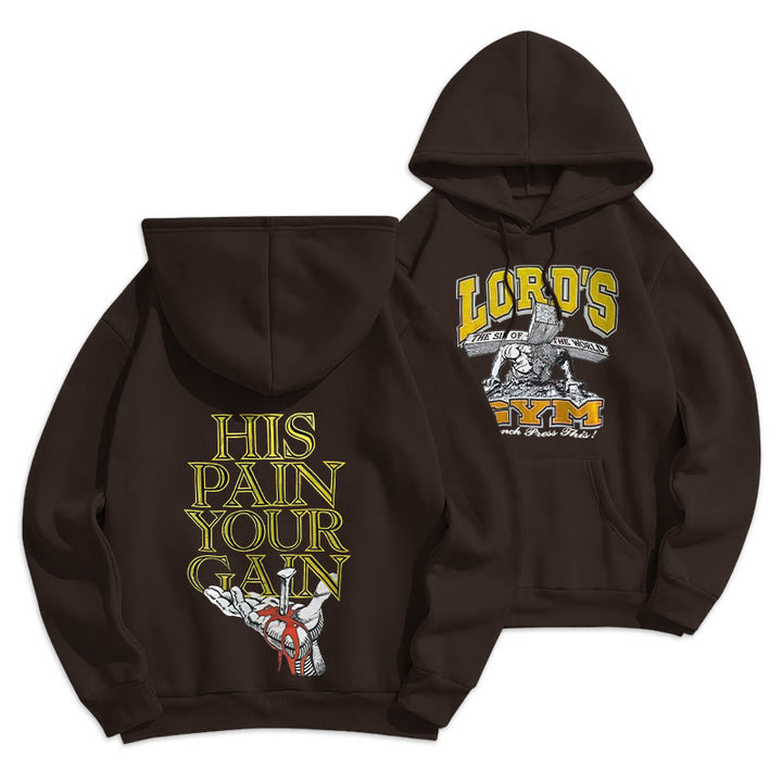Christianartworkshop LORD’S GYM Redemption Fleecegefütterter Polyester-Hoodie - Braun - 2XL - image 9