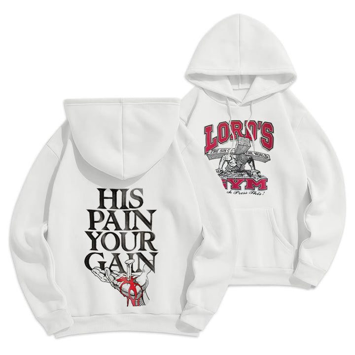Christianartworkshop LORD’S GYM Redemption Fleecegefütterter Polyester-Hoodie - Weiß - 2XL - image 15
