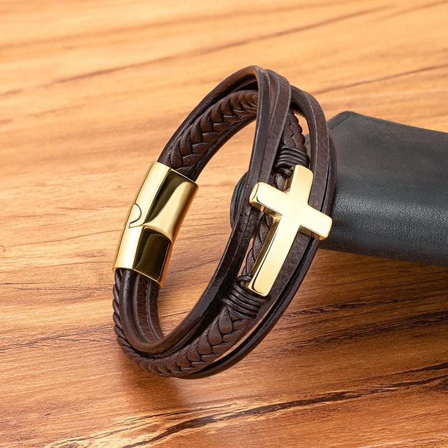 Christianartworkshop Geflochtenes Kreuz-Lederarmband: Beständige Gnade für jedes Handgelenk - image 8