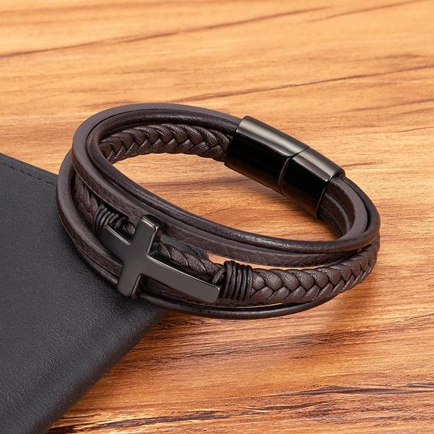 Christianartworkshop Geflochtenes Kreuz-Lederarmband: Beständige Gnade für jedes Handgelenk - image 11