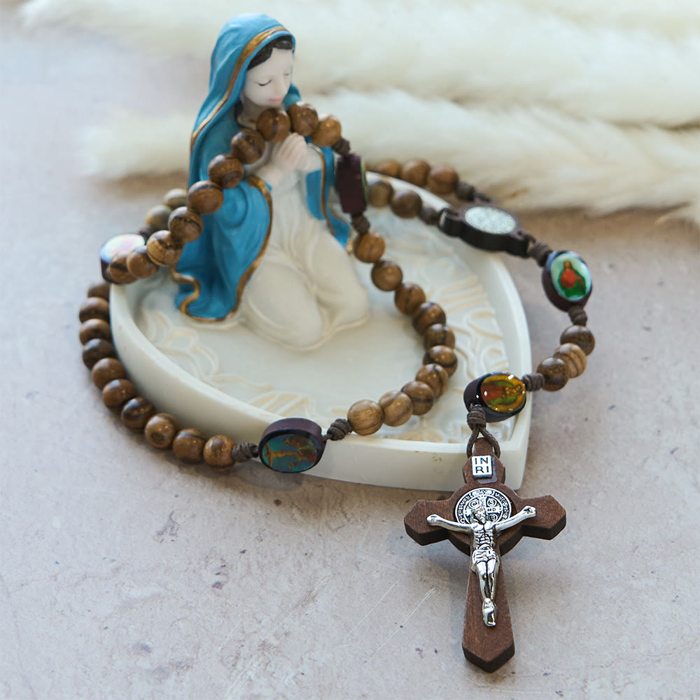 Christianartworkshop Rosenkranz aus naturnahem Holz mit Perlen für heilige Ikonen: Glaube, verwurzelt in natürlicher Gnade - image 3
