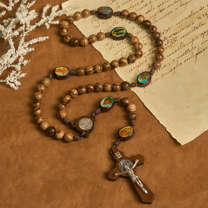 Christianartworkshop Rosenkranz aus naturnahem Holz mit Perlen für heilige Ikonen: Glaube, verwurzelt in natürlicher Gnade - image 6