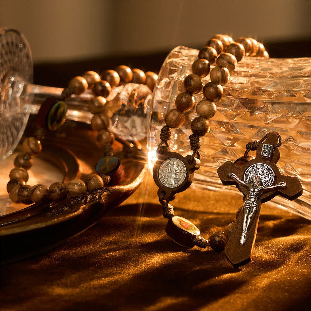 Christianartworkshop Rosenkranz aus naturnahem Holz mit Perlen für heilige Ikonen: Glaube, verwurzelt in natürlicher Gnade - image 8