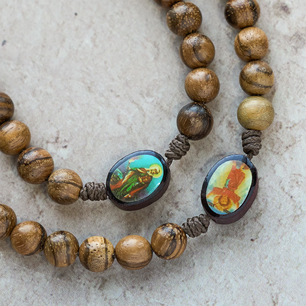 Christianartworkshop Rosenkranz aus naturnahem Holz mit Perlen für heilige Ikonen: Glaube, verwurzelt in natürlicher Gnade - image 9