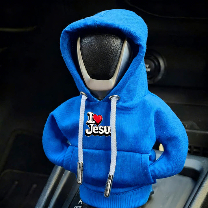 Personalisierbarer Hoodie-Schalthebelbezug von Christianartworkshop: Dein einzigartiger Glaube, unterwegs - Himmelblau - image 7