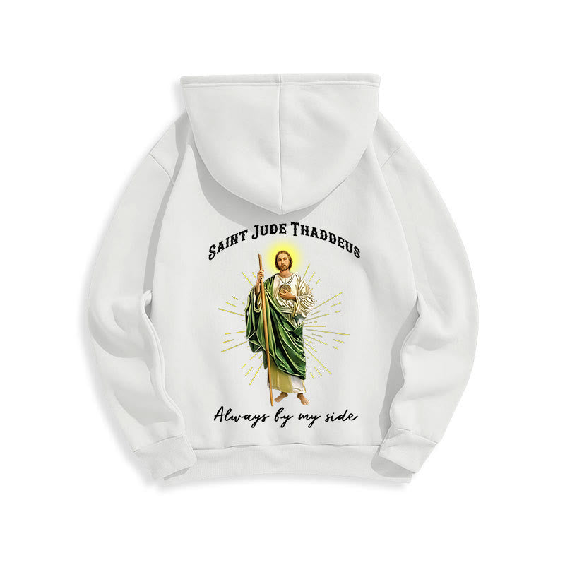 Christianartworkshop St. Jude Always by My Side Fleecegefütterter Polyester-Hoodie - image 5
