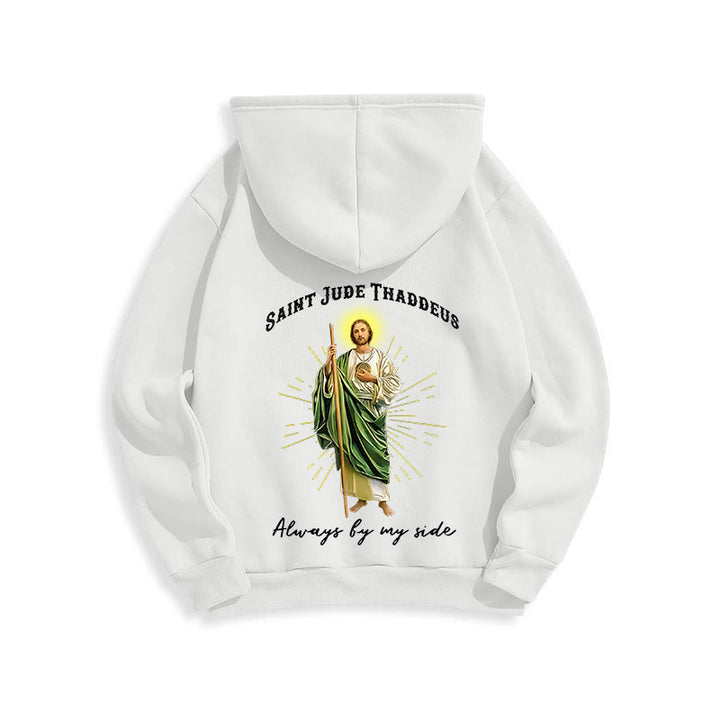 Christianartworkshop St. Jude Always by My Side Fleecegefütterter Polyester-Hoodie - image 5