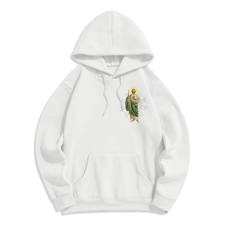 Christianartworkshop St. Jude Always by My Side Fleecegefütterter Polyester-Hoodie - image 4