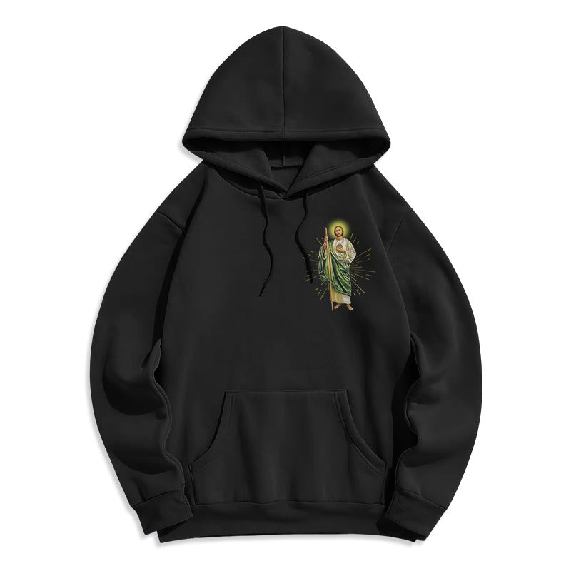 Christianartworkshop St. Jude Always by My Side Fleecegefütterter Polyester-Hoodie - image 1