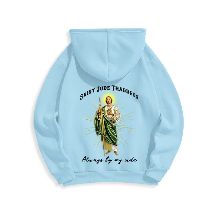 Christianartworkshop St. Jude Always by My Side Fleecegefütterter Polyester-Hoodie - image 14