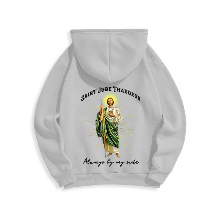 Christianartworkshop St. Jude Always by My Side Fleecegefütterter Polyester-Hoodie - image 8