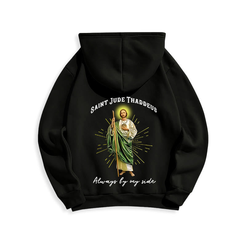 Christianartworkshop St. Jude Always by My Side Fleecegefütterter Polyester-Hoodie - image 2