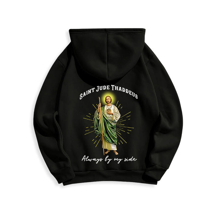 Christianartworkshop St. Jude Always by My Side Fleecegefütterter Polyester-Hoodie - image 2