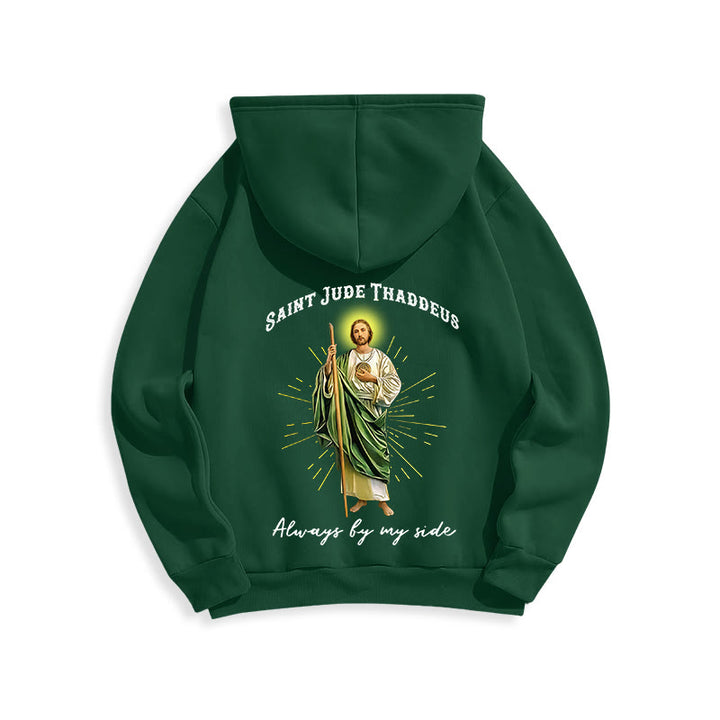 Christianartworkshop St. Jude Always by My Side Fleecegefütterter Polyester-Hoodie - image 20