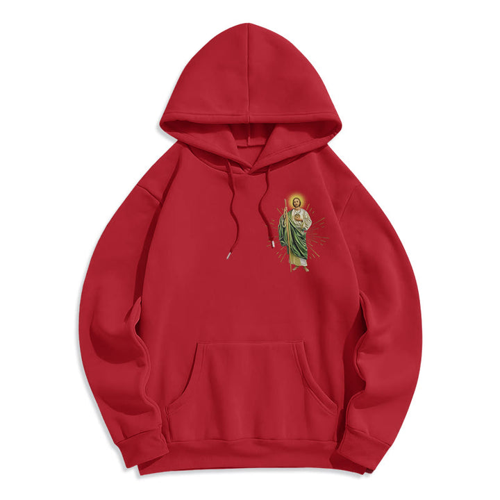 Christianartworkshop St. Jude Always by My Side Fleecegefütterter Polyester-Hoodie - image 10