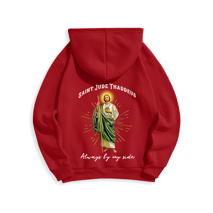 Christianartworkshop St. Jude Always by My Side Fleecegefütterter Polyester-Hoodie - image 11