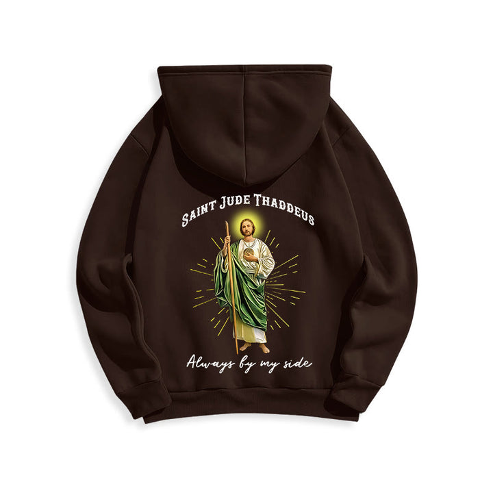 Christianartworkshop St. Jude Always by My Side Fleecegefütterter Polyester-Hoodie - image 23
