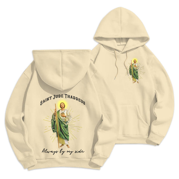 Christianartworkshop St. Jude Always by My Side Fleecegefütterter Polyester-Hoodie - Beige - 2XL - image 15