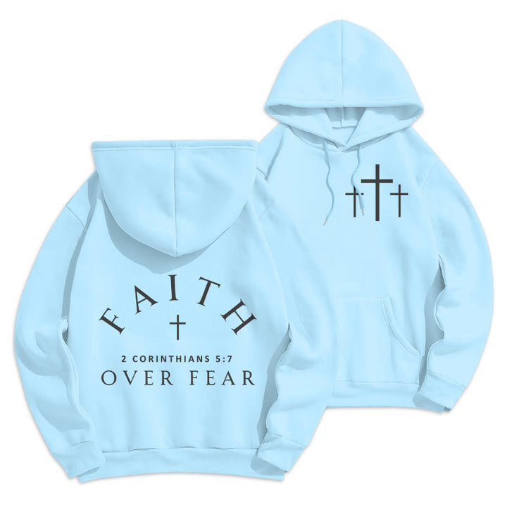 Christianartworkshop 2 Korinther 5:7 Glauben Fleecegefütterter Polyester-Hoodie - Blau - 2XL - image 15
