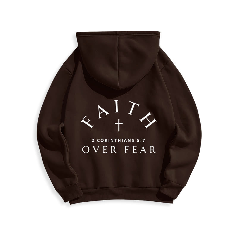 Christianartworkshop 2 Korinther 5:7 Glauben Fleecegefütterter Polyester-Hoodie - image 2