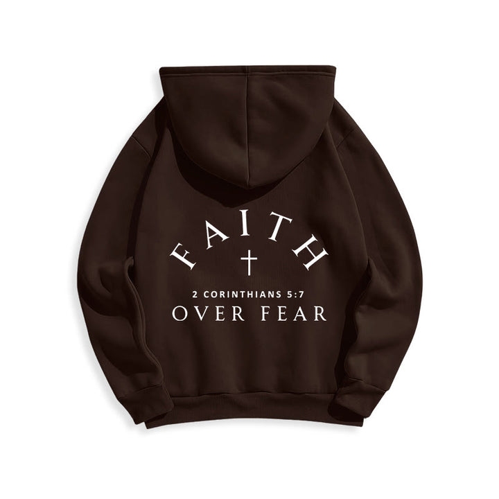 Christianartworkshop 2 Korinther 5:7 Glauben Fleecegefütterter Polyester-Hoodie - image 2