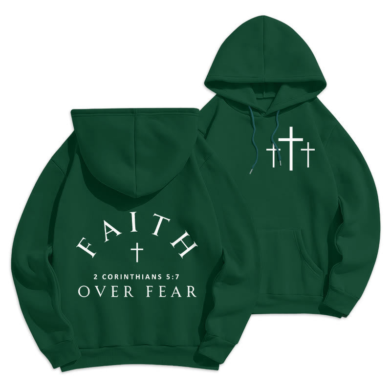 Christianartworkshop 2 Korinther 5:7 Glauben Fleecegefütterter Polyester-Hoodie - Grün - 2XL - image 21
