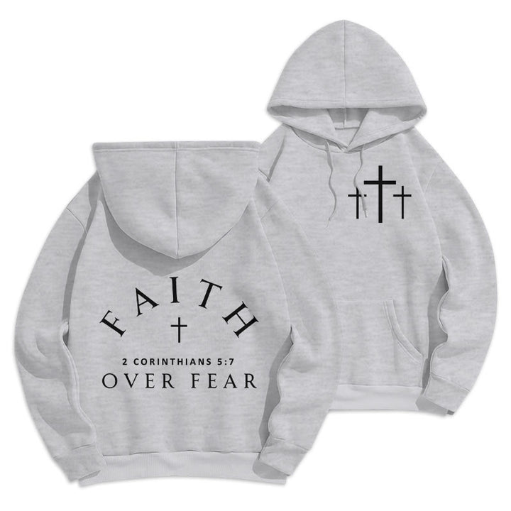 Christianartworkshop 2 Korinther 5:7 Glauben Fleecegefütterter Polyester-Hoodie - Grau - 2XL - image 9