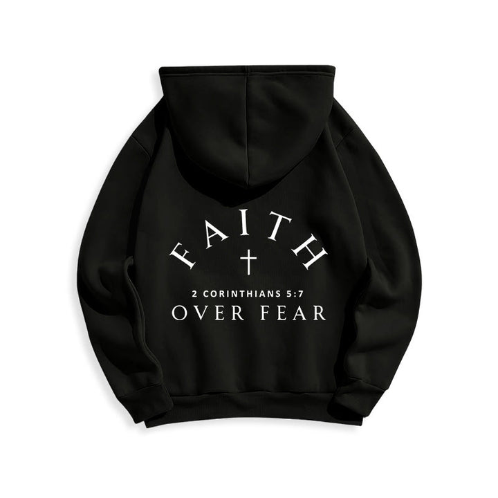 Christianartworkshop 2 Korinther 5:7 Glauben Fleecegefütterter Polyester-Hoodie - image 5