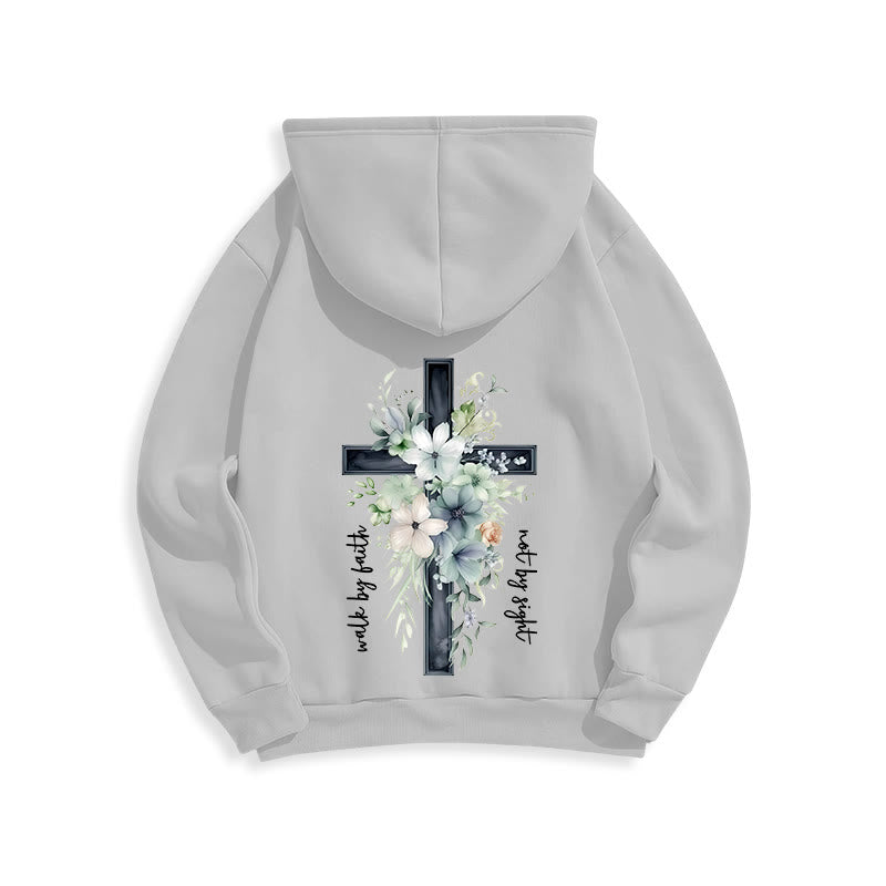 Christianartworkshop Jesus the Light Walk by Faith Fleece-gefütterter Polyester-Hoodie - image 15