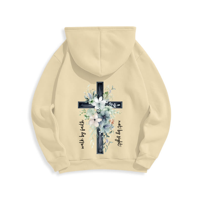 Christianartworkshop Jesus the Light Walk by Faith Fleece-gefütterter Polyester-Hoodie - image 24
