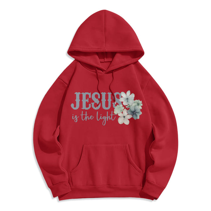 Christianartworkshop Jesus the Light Walk by Faith Fleece-gefütterter Polyester-Hoodie - image 17