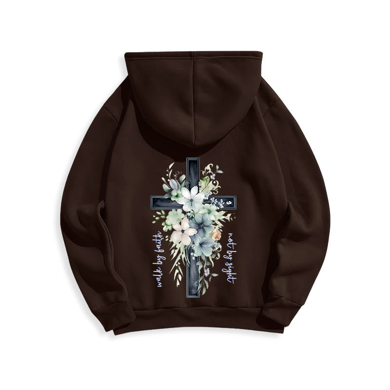 Christianartworkshop Jesus the Light Walk by Faith Fleece-gefütterter Polyester-Hoodie - image 6