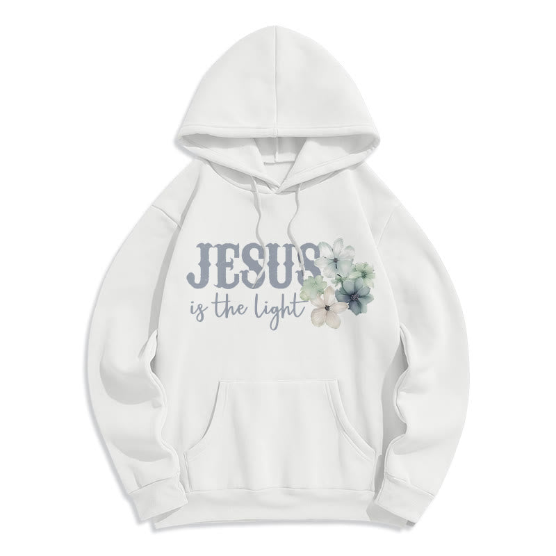 Christianartworkshop Jesus the Light Walk by Faith Fleece-gefütterter Polyester-Hoodie - image 11