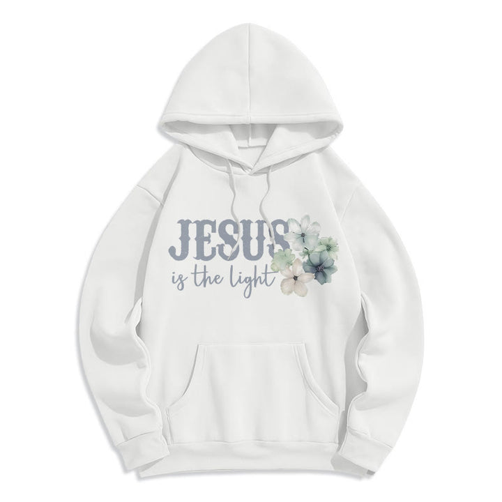 Christianartworkshop Jesus the Light Walk by Faith Fleece-gefütterter Polyester-Hoodie - image 11