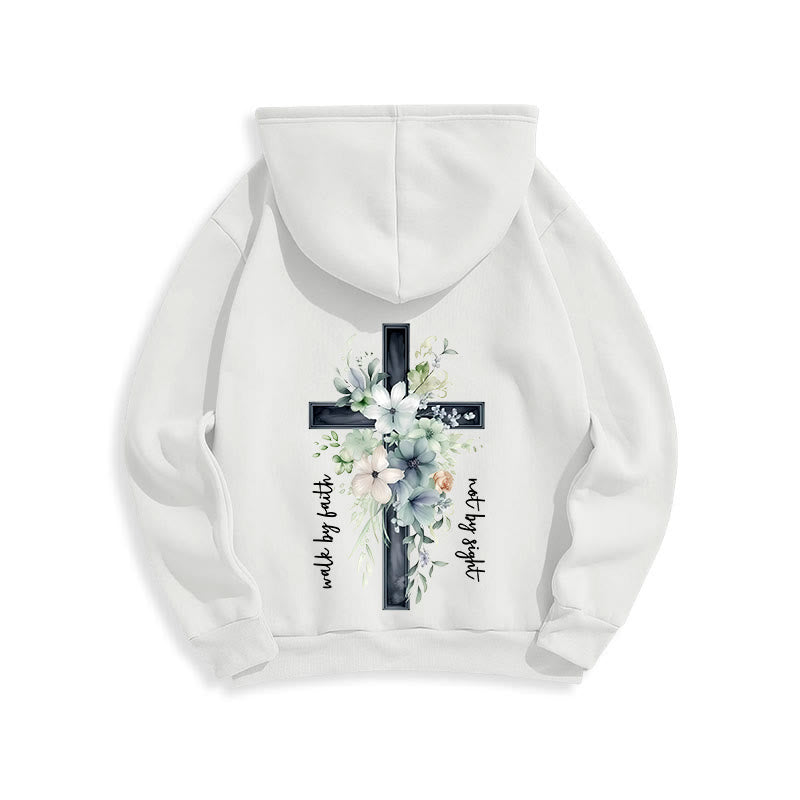 Christianartworkshop Jesus the Light Walk by Faith Fleece-gefütterter Polyester-Hoodie - image 12