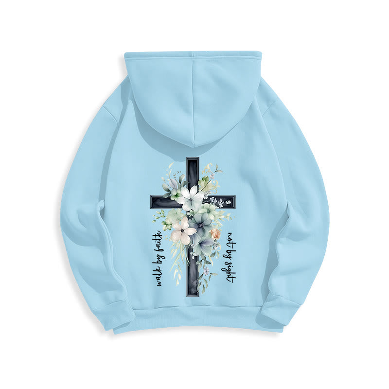 Christianartworkshop Jesus the Light Walk by Faith Fleece-gefütterter Polyester-Hoodie - image 21