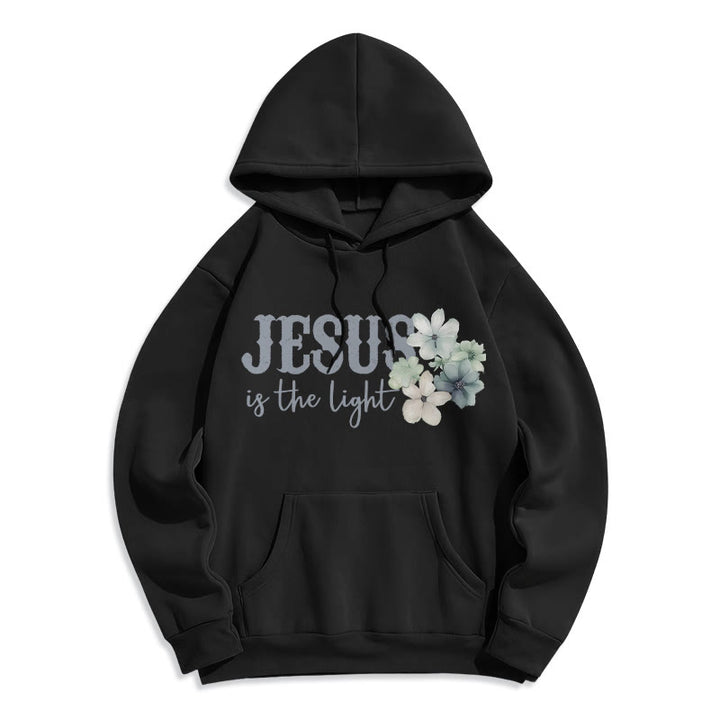 Christianartworkshop Jesus the Light Walk by Faith Fleece-gefütterter Polyester-Hoodie - image 8