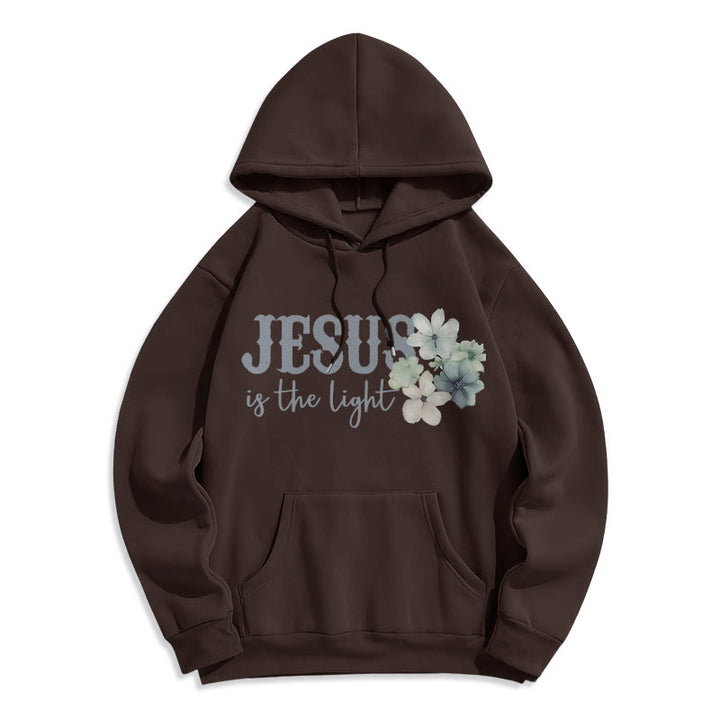 Christianartworkshop Jesus the Light Walk by Faith Fleece-gefütterter Polyester-Hoodie - image 5