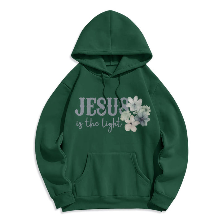 Christianartworkshop Jesus the Light Walk by Faith Fleece-gefütterter Polyester-Hoodie - image 1