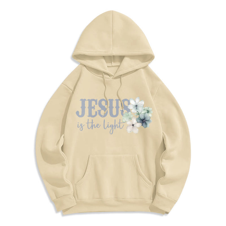 Christianartworkshop Jesus the Light Walk by Faith Fleece-gefütterter Polyester-Hoodie - image 23