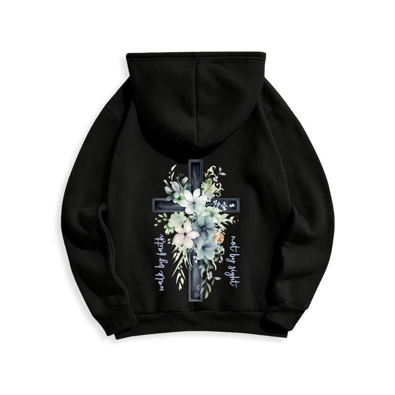 Christianartworkshop Jesus the Light Walk by Faith Fleece-gefütterter Polyester-Hoodie - image 9