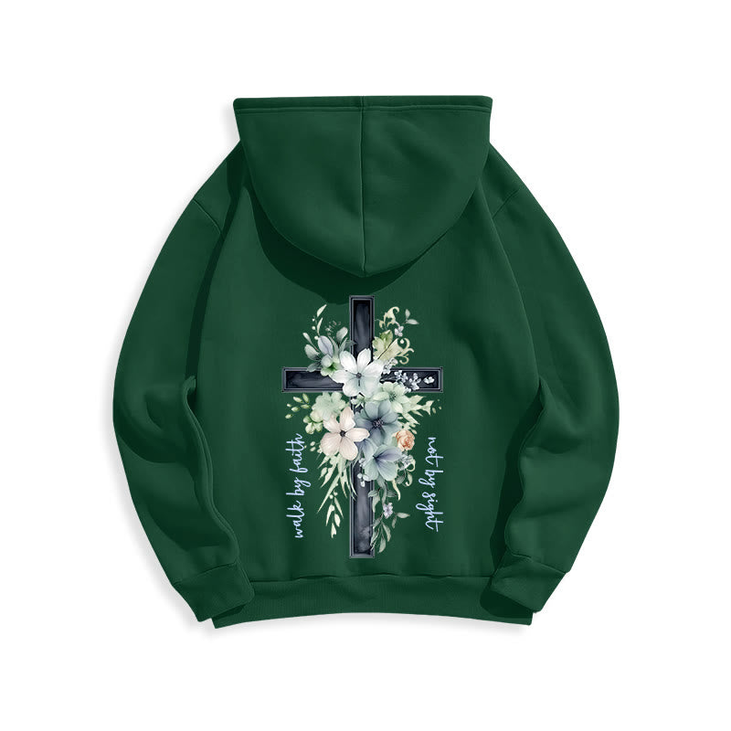 Christianartworkshop Jesus the Light Walk by Faith Fleece-gefütterter Polyester-Hoodie - image 2