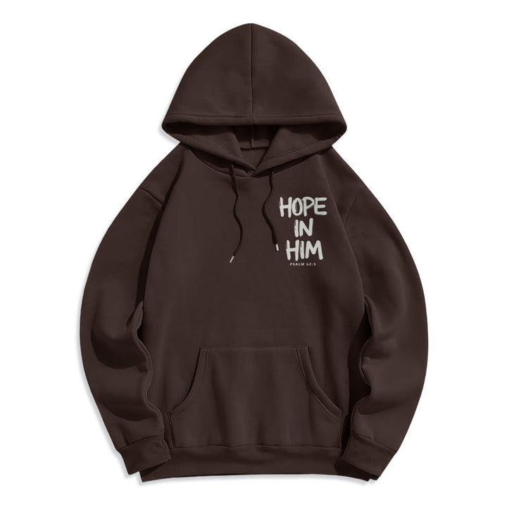 Christianartworkshop Hoffnung in ihm Psalm 62:5 Fleecegefütterter Polyester-Hoodie: Seine Hoffnung in jedem Tragen - image 11
