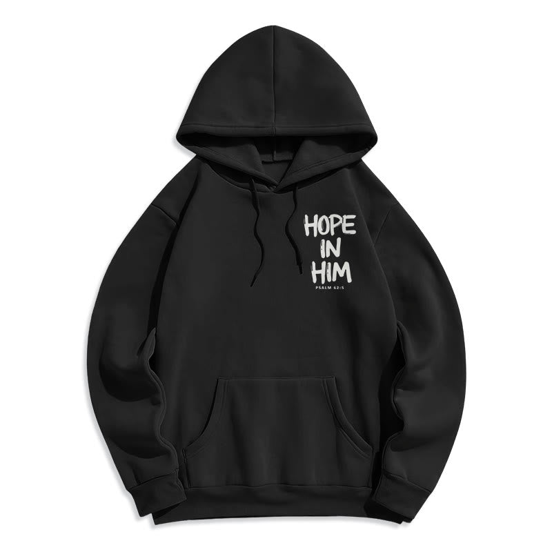 Christianartworkshop Hoffnung in ihm Psalm 62:5 Fleecegefütterter Polyester-Hoodie: Seine Hoffnung in jedem Tragen - image 14