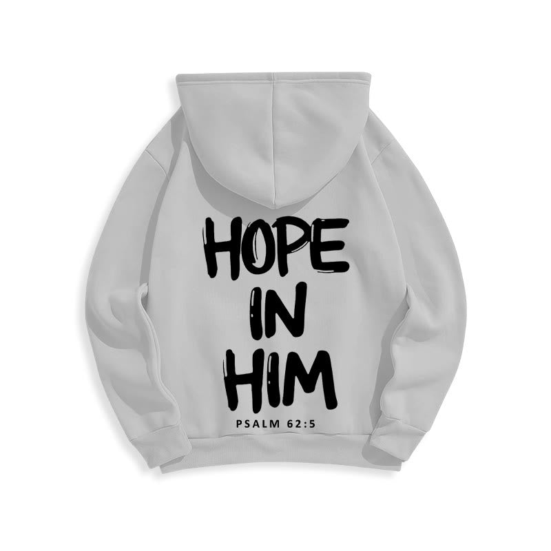 Christianartworkshop Hoffnung in ihm Psalm 62:5 Fleecegefütterter Polyester-Hoodie: Seine Hoffnung in jedem Tragen - image 21