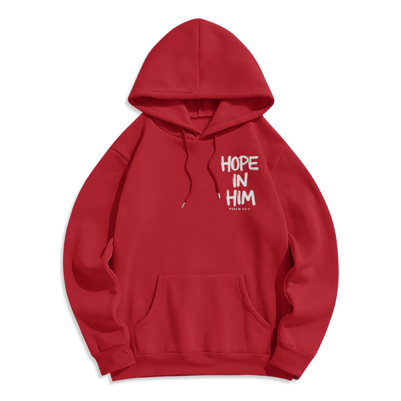 Christianartworkshop Hoffnung in ihm Psalm 62:5 Fleecegefütterter Polyester-Hoodie: Seine Hoffnung in jedem Tragen - image 23