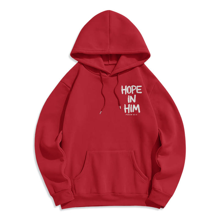 Christianartworkshop Hoffnung in ihm Psalm 62:5 Fleecegefütterter Polyester-Hoodie: Seine Hoffnung in jedem Tragen - image 23